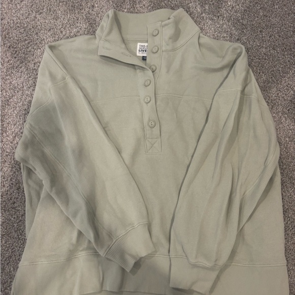 American Eagle Outfitters Light Green Cowl Neck Sweater - Picture 1 of 4